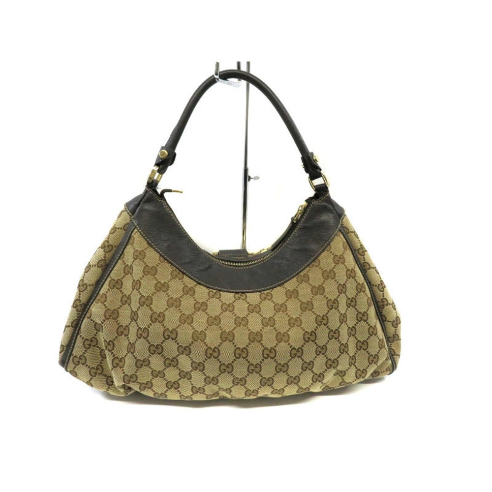 Gucci GG Handbag Brown Canvas Bag Shoulder One Hobo